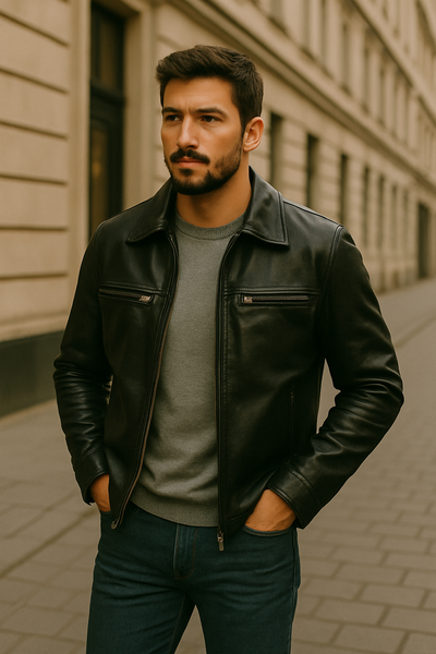 męskie skórzane kurtki